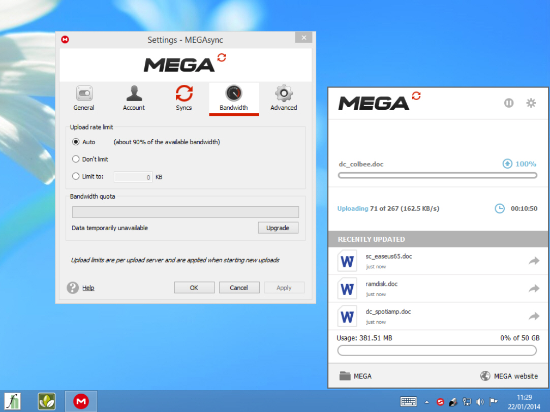 mega sync app for windows 10